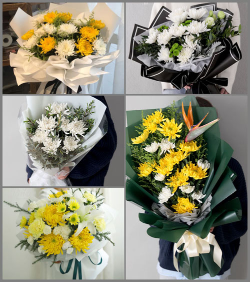 广东江门市台山市冲蒌镇达材村白事花束代送